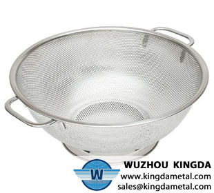 Perforated kitchen ware baskets